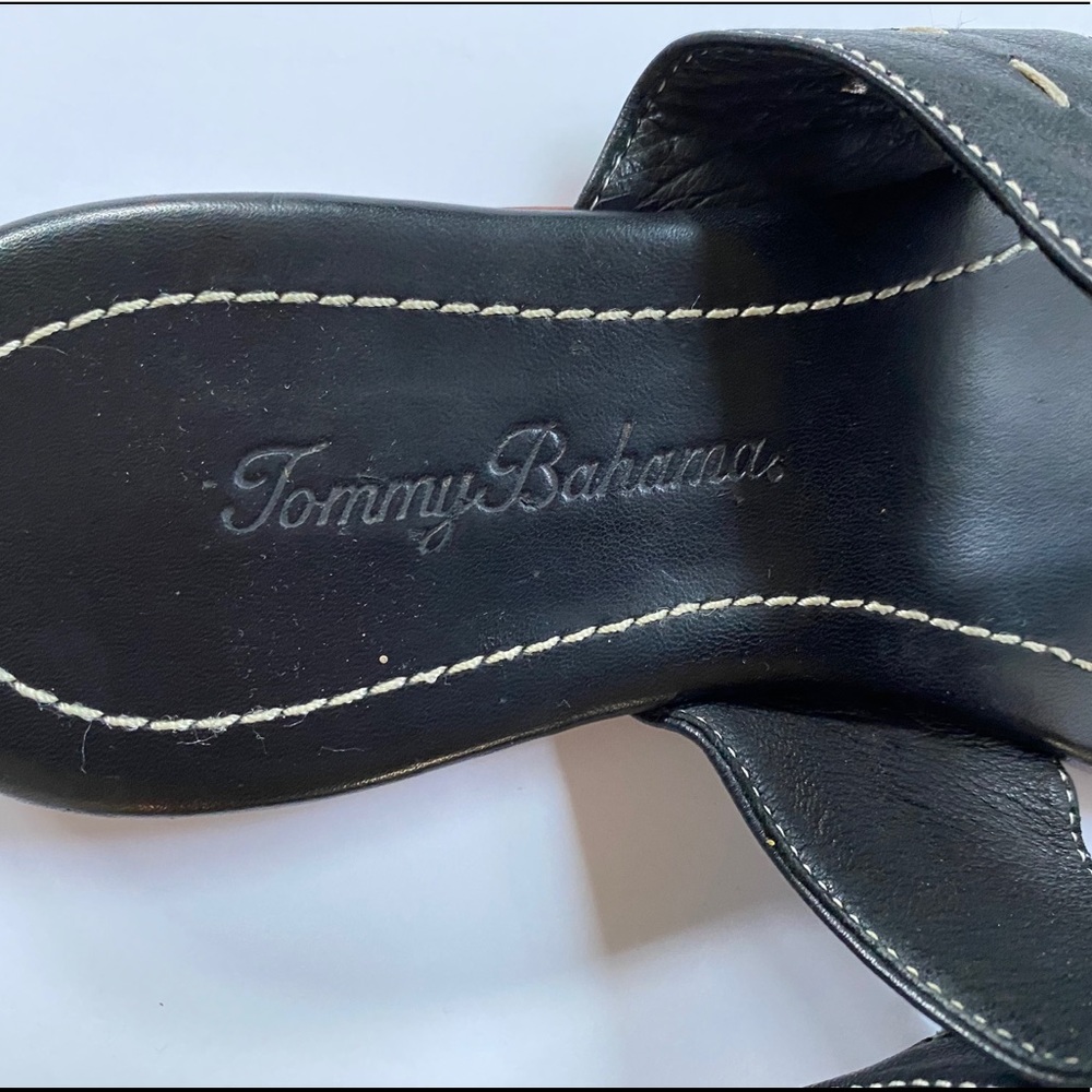 Tommy Bahama Black Flip-Flop Sandals - Picture 3 of 6